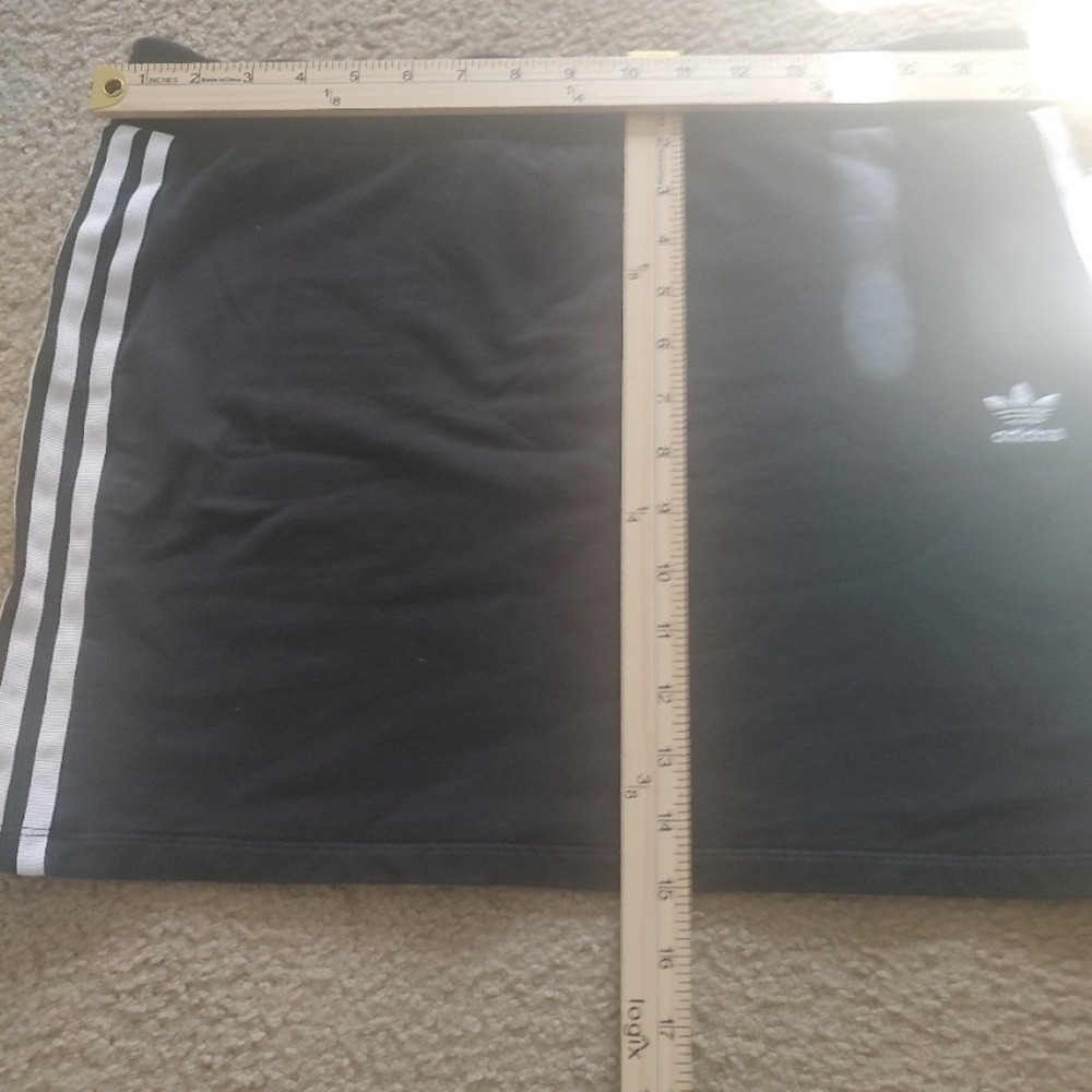 Adidas‎ 3 Stripe Mini Skirt Black White Athletic Casual Womens Size M
